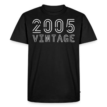 2005 millésime 2005 anniversaire 2005 rétro - T-shirt Premium bio Homme - noir - Devant - Nico (187cm)