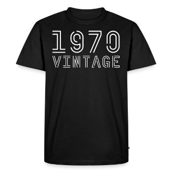 1970's vintage vintage 1970's birthday 1970's retro - Men's Premium Organic T-Shirt - black - Front - Nico (187cm)