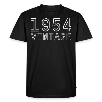 1954 vintage millésime 1954 anniversaire 1954 rétro - T-shirt Premium bio Homme - noir - Devant - Nico (187cm)