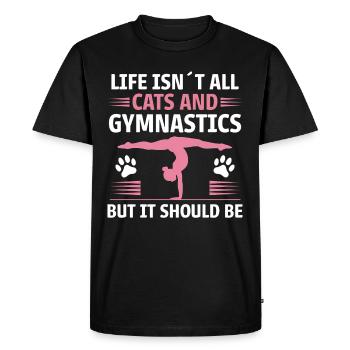 Gymnastique Dire Chats Drôle Gymnastique Cadeau - T-shirt Premium bio Homme - noir - Devant - Nico (187cm)