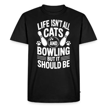 Bowling Dire Chats Drôle Bowling Cadeau - T-shirt Premium bio Homme - noir - Devant - Nico (187cm)