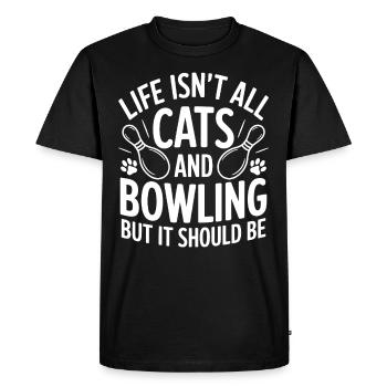 Bowling Dire Chats Drôle Bowling Cadeau - T-shirt Premium bio Homme - noir - Devant - Nico (187cm)