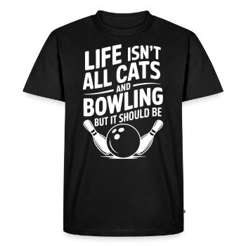 Bowling Dire Chats Drôle Bowling Cadeau - T-shirt Premium bio Homme - noir - Devant - Nico (187cm)