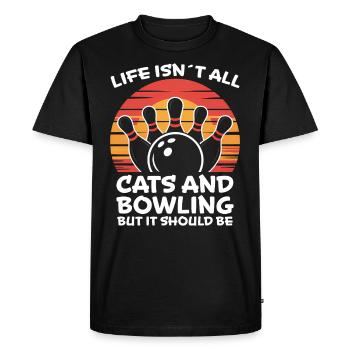 Bowling Dire Chats Drôle Bowling Cadeau - T-shirt Premium bio Homme - noir - Devant - Nico (187cm)