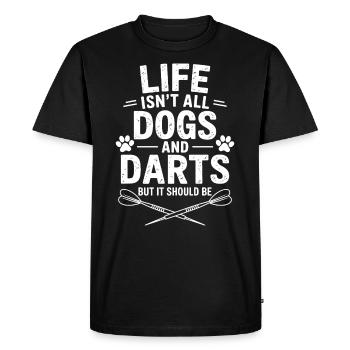 Fléchettes Dire Chien Fléchettes Drôle Fléchettes Cadeau - T-shirt Premium bio Homme - noir - Devant - Nico (187cm)