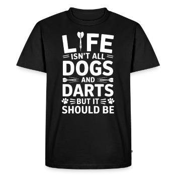 Fléchettes Dire Chien Fléchettes Drôle Fléchettes Cadeau - T-shirt Premium bio Homme - noir - Devant - Nico (187cm)