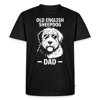 Vieux chien de berger anglais disant blague chien de berger cadeau - T-shirt Premium bio Homme - noir - Devant - Nico (187cm)