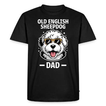 Vieux chien de berger anglais disant blague chien de berger cadeau - T-shirt Premium bio Homme - noir - Devant - Nico (187cm)