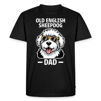 Vieux chien de berger anglais disant blague chien de berger cadeau - T-shirt Premium bio Homme - noir - Devant - Nico (187cm)