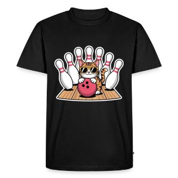 Bowling Dire Chats Drôle Bowling Cadeau - T-shirt Premium bio Homme - noir - Devant - Nico (187cm)