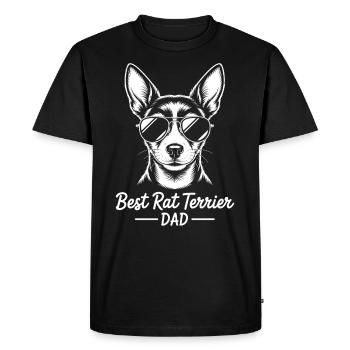 Rat Terrier Disant Drôle Rat Terrier Cadeau - T-shirt Premium bio Homme - noir - Devant - Nico (187cm)