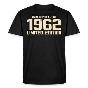 1962 Edition limitée 1962 Anniversaire 1962 Rétro - T-shirt Premium bio Homme - noir - Devant - Nico (187cm)