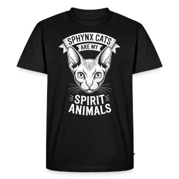 Sphynx Cat Saying Funny Sphynx Cat Gift - Men's Premium Organic T-Shirt - black - Front - Nico (187cm)
