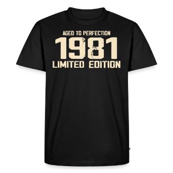 1981 Limited edition 1981 Birthday 1981 Retro - Men's Premium Organic T-Shirt - black - Front - Nico (187cm)