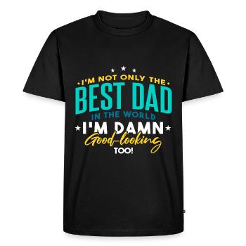 Meilleur papa Fathers Day Funny - T-shirt Premium bio Homme - noir - Devant - Nico (187cm)