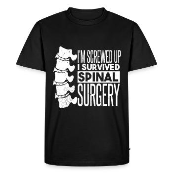 Chirurgie de la colonne vertébrale - T-shirt Premium bio Homme - noir - Devant - Nico (187cm)
