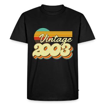 2003 Anniversaire Né En 2003 Rétro Millésime - T-shirt Premium bio Homme - noir - Devant - Nico (187cm)
