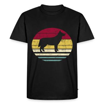 Résine Renard Rétro Vintage Silhouette - T-shirt Premium bio Homme - noir - Devant - Nico (187cm)