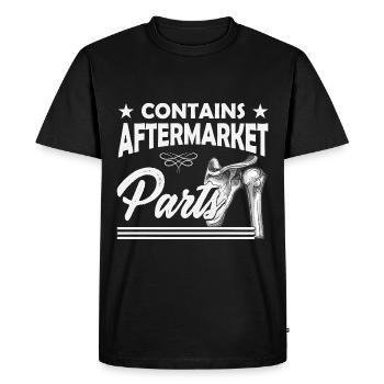 Drôle de récupération de l’épaule - T-shirt Premium bio Homme - noir - Devant - Nico (187cm)