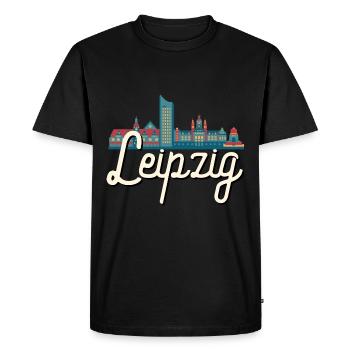 Leipzig - T-shirt Premium bio Homme - noir - Devant - Nico (187cm)