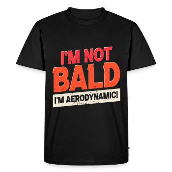 I'm Not Bald I'm Aerodynamic - Men's Premium Organic T-Shirt - black - Front - Nico (187cm)