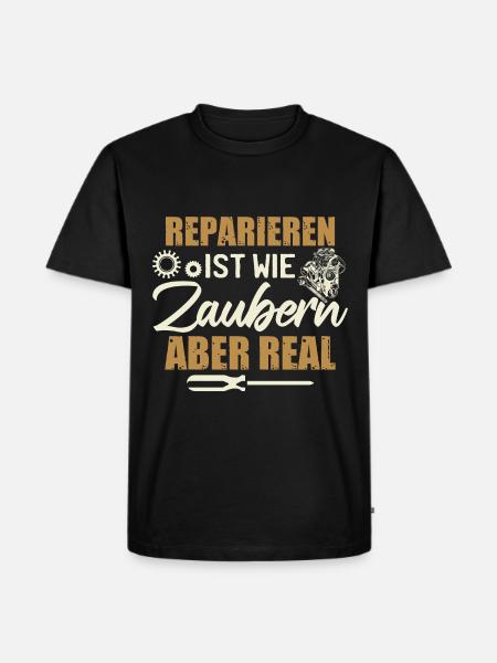 Mechaniker Lustige Auto Sprüche - Männer Premium Bio T-Shirt - Schwarz