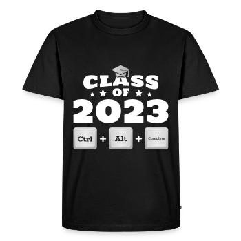 Promotion 2023 | Graduation - T-shirt Premium bio Homme - noir - Devant - Nico (187cm)