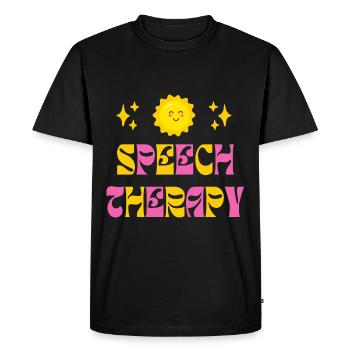 Speech Therapy Sun Speech Language Pathology SLP - Men's Premium Organic T-Shirt - black - Front - Nico (187cm)