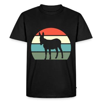 L’âne - T-shirt Premium bio Homme - noir - Devant - Nico (187cm)