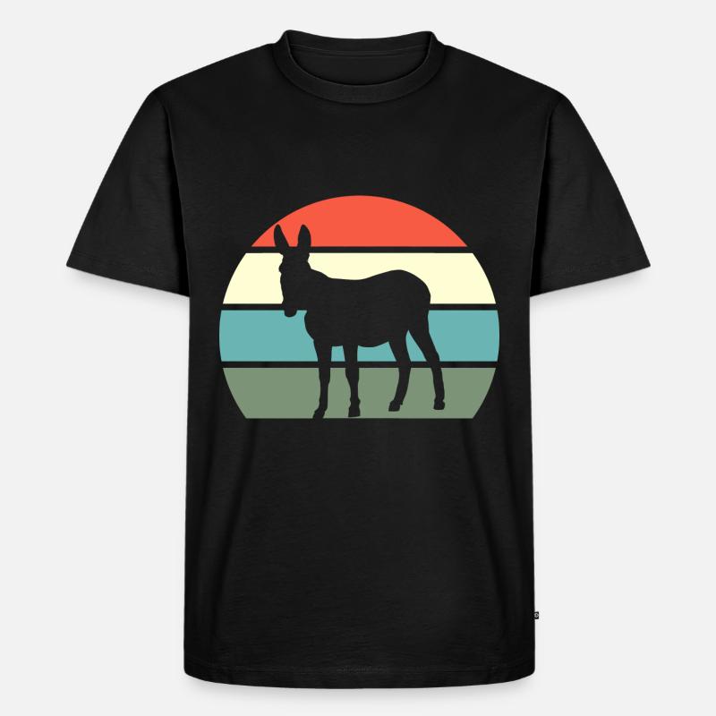 Esel - Männer Premium Bio T-Shirt - Schwarz