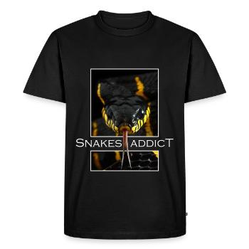 Snakes addict - Men's Premium Organic T-Shirt - black - Front - Nico (187cm)