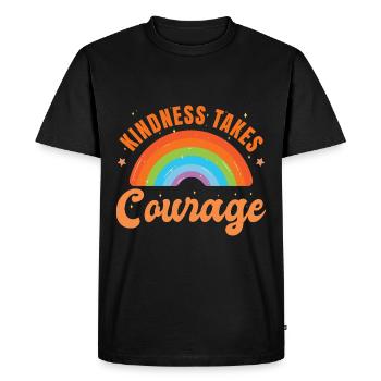 Kindness Takes Courage Anti-Bullying - Men's Premium Organic T-Shirt - black - Front - Nico (187cm)