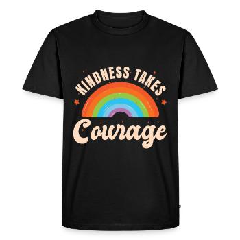 Kindness Takes Courage - Men's Premium Organic T-Shirt - black - Front - Nico (187cm)