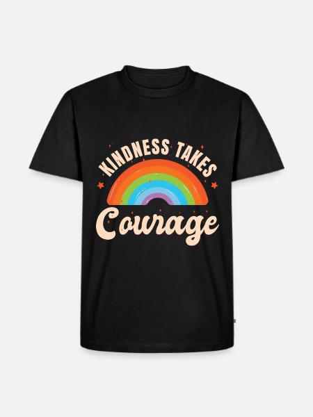 Kindness Takes Courage - Men's Premium Organic T-Shirt - black
