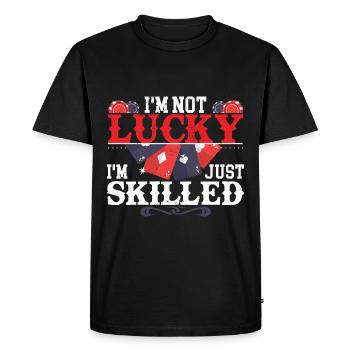 Funny Poker Bluffing Gambler Casino - T-shirt Premium bio Homme - noir - Devant - Nico (187cm)