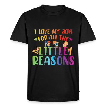 Kindergarten Elementary School Teacher - Men's Premium Organic T-Shirt - black - Front - Nico (187cm)
