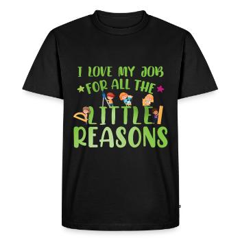 Citation de l’enseignant Femmes - T-shirt Premium bio Homme - noir - Devant - Nico (187cm)