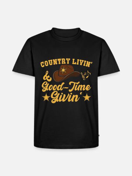 Country Music - Men's Premium Organic T-Shirt - black