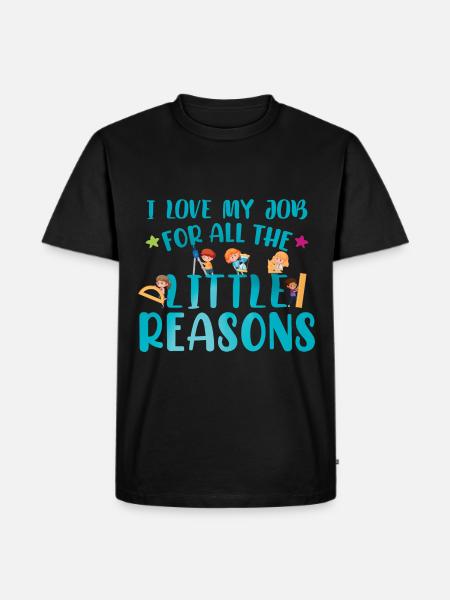 Teacher Teaching Quote Daycare Childcare - Men's Premium Organic T-Shirt - black