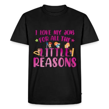 École d’enseignants de vêtements fournisseurs de services de garde - T-shirt Premium bio Homme - noir - Devant - Nico (187cm)