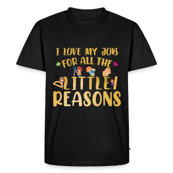 Citation d’enseignement - T-shirt Premium bio Homme - noir - Devant - Nico (187cm)
