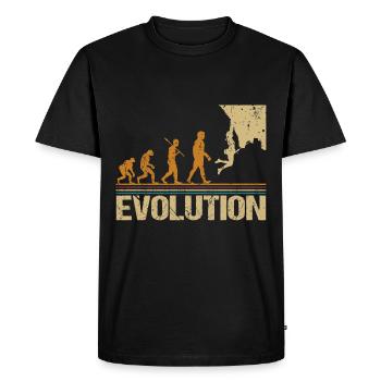 Evolution Escalade Drôle drôle pour les grimpeurs - T-shirt Premium bio Homme - noir - Devant - Nico (187cm)