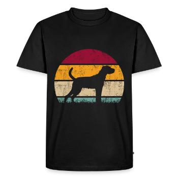 Parson Russell Terrier Rétro Vintage - T-shirt Premium bio Homme - noir - Devant - Nico (187cm)