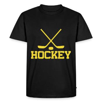 hockey - Men's Premium Organic T-Shirt - black - Front - Nico (187cm)