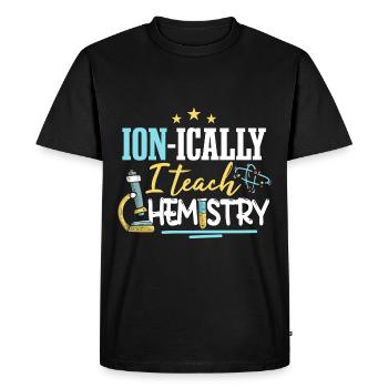 J’enseigne la chimie - T-shirt Premium bio Homme - noir - Devant - Nico (187cm)