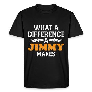 Quelle différence un Jimmy fait - T-shirt Premium bio Homme - noir - Devant - Nico (187cm)