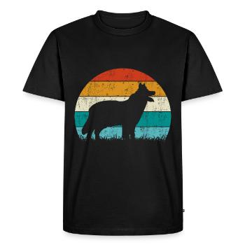Chodsky Pes Bohemian Shepherd Retro Vintage - Men's Premium Organic T-Shirt - black - Front - Nico (187cm)