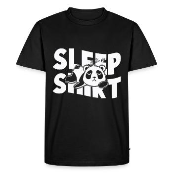 Chemise de sommeil Panda / Chemise Panda Schlaf - T-shirt Premium bio Homme - noir - Devant - Nico (187cm)