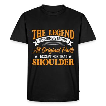 Drôle de chirurgie de l’épaule Humour - T-shirt Premium bio Homme - noir - Devant - Nico (187cm)