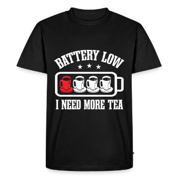 J’ai besoin de plus de thé - T-shirt Premium bio Homme - noir - Devant - Nico (187cm)